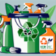 Various green sustainable cleaning products